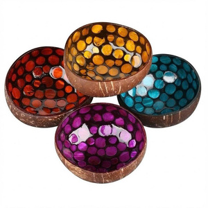 Coquille de noix de coco premium avec nacre, décoration d'intérieur artisanale naturelle, fournisseur en gros du Vietnam - Product Image 3