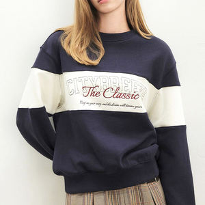 Sweat-shirt classique à col rond en coton 100% pour femmes, coupe décontractée, tissu respirant, sweat-shirt d'hiver pour streetwear - Product Image 5
