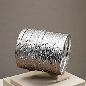 Bracelets en argent plaqué en gros, bracelets tendance, bracelets traditionnels en argent plaqué, bracelets en argent personnalisés, bracelets en laiton argenté - Product Image 4