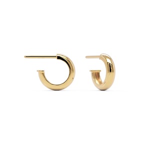 Pendientes de Aro de Oro Sólido de 9K, 10K, 14K y 18K, 12 mm, Minimalistas, Elegantes, para Uso Diario, Regalo para Mujeres y Niñas - Product Image 5