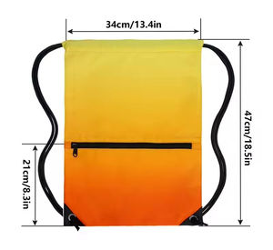 Sac à dos de sport personnalisé en polyester de qualité supérieure avec cordon de serrage, sac de sport recyclé, imperméable, avec logo promotionnel, sacs à cordon de serrage pour la remise en forme - Product Image 3