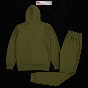 Men Olive Tracksuit Custom Printed <b>Hoodie</b> Jogger Pants Set Casual Streetwear Fleece Sportswear <b>Gym</b> Training Outfit Wholesale Fit - Product Image 6