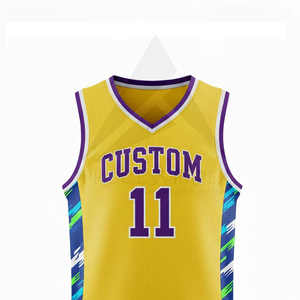 Maillot de basketball OEM personnalisé, respirant, séchage rapide, uniforme sportif sublimé, tenue d'entraînement pour hommes et femmes - Product Image 3