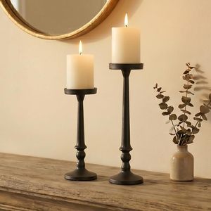 Modern Black Iron Taper Candle Holder Set <b>Tall</b> Decorative <b>Candlestick</b> Stand Nordic Table Centerpiece for Home Wedding Decor - Product Image 4