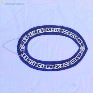 High Quality Eco-Friendly Customizable Masonic <b>Chain</b> Collar with Safety Pin Heavy Weight Velvet Embroidery - Product Image 5