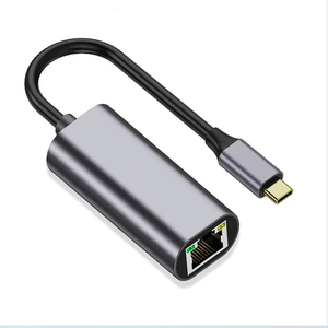 อะแดปเตอร์อลูมิเนียม USB C เป็นอีเธอร์เน็ต 2.5Gbps Type-C เป็น RJ45 LAN ตัวแปลงเครือข่ายสำหรับแล็ปท็อปแมคบุค - Product Image 1