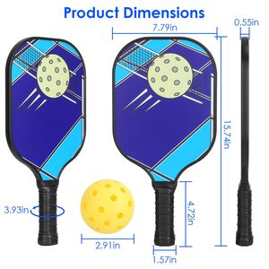 Set Portatile da Pickleball 1 Pezzo con 2 Racchette Ergonomiche Leggere in Fibra di Vetro, 4 Palline per Interno/Esterno, 2 Asciugamani Rinfrescanti in Borsa da Trasporto - Product Image 6