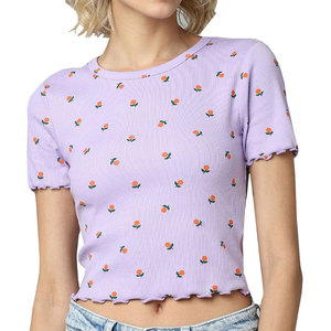 Camisetas cortas de moda para mujer, ajuste cómodo, material ligero, ideal para el gimnasio, entrenamiento y uso casual. - Product Image 1