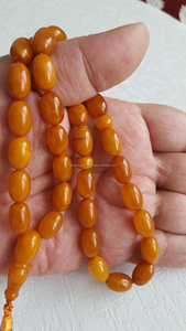 Chapelet islamique ovale en résine ambre Tasbih Misbaha Subha Tespih Sibha pour la méditation musulmane Dhikr et les perles de prière spirituelle - Product Image 5