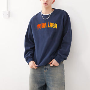 เสื้อสเวตเตอร์คอกลมสีเทาเข้มทรงโอเวอร์ไซส์สำหรับผู้ชาย ผลิตจากโพลีเอสเตอร์/คอตตอน เป็นมิตรต่อสิ่งแวดล้อม สไตล์สตรีทแวร์ น้ำหนัก 370 กรัม เสื้อถักแบบเรียบง่ายสำหรับใส่ในฤดูหนาว - Product Image 5