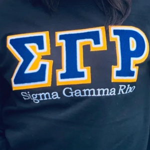 <b>Black</b> Vintage SGRHO <b>Sweatshirt</b> Unisex Sizing <b>Black</b> <b>Women's</b> Casual Pullover Crewneck Fleece Top Greek Sorority Apparel College - Product Image 5