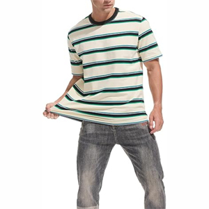 T-shirt pour homme à manches courtes de haute qualité, 100% coton, tissu en molleton respirant, couleurs personnalisables, logo, décontracté pour l'extérieur - Product Image 3