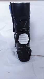 Botas de Motociclismo, Botas de Cuero Blindadas para Motociclistas, con Cremallera Lateral, Suela Antideslizante, Botas de Turismo para Hombre y Mujer - Product Image 3