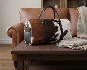 Bolsa de Viaje de Cuero Genuino Rústico, con Cierre de Cremallera, Personalizable, Ligera y de Gran Capacidad - Modelo LHODB-0066B - Product Image 4