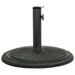 ฐานร่มเหล็กหล่อทรงกลมแบบพกพาสีเขียวแบบดั้งเดิมสำหรับลานบ้าน - Product Image 2