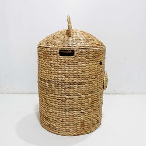 Panier de rangement écologique en jacinthe d'eau en forme d'ours, tressé à la main, avec couvercle, pour organiser les jouets d'enfants, décoration de chambre d'enfant - Product Image 3