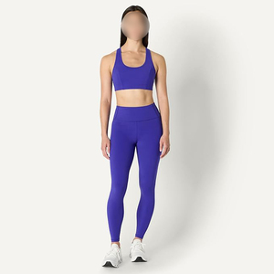 Bold Royal Purple Racerback Sports Bra For Women High Impact <b>Padded</b> Gym Fitness Bra Top Breathable <b>Running</b> Yoga Activewear - Product Image 5