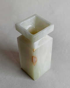 Vase décoratif en onyx, pierre naturelle, décoration de luxe pour la maison, ouverture carrée, vase à fleurs moderne pour table - Product Image 4