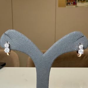 Pendientes de Diamantes Redondos de Moissanita de Lujo para Novia, Plata 925, Joyería para Mujer, Precio de Venta para Exportación - Product Image 2