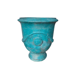 Maceta de Fibra de Vidrio con Acabado Verdigris de Lujo para Exteriores, Ligera, Duradera, Clásica, Fabricante OEM ODM - Product Image 1