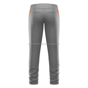 Pantalones de béisbol juveniles transpirables de diseño personalizado al por mayor con impresión sublimada - Product Image 3