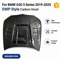 Capot moteur en fibre de carbone pour BMW G20 Série 3 2019+ Style DWP Capot avant en carbone G20