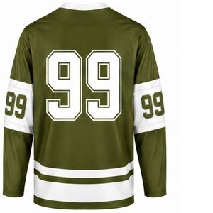 Men Olive Green <b>Ice</b> Hockey Jersey Long Sleeve Polyester Sports Uniform Match Training Team Wear Apparel - Product Image 2