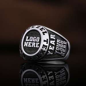 Bague d'École BOJ 027 Personnalisée en Argent et Diamant, Bague de Diplôme Universitaire Unisexe, Cadeau pour Fêtes et Occasions Spéciales, Prix Bas - Product Image 4