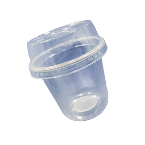 QUANG QUAN Transparent U Shape PP <b>Plastic</b> <b>Cups</b> with Lids Disposable 16oz Single Wall <b>Plastic</b> <b>Cup</b> for Cold <b>Drinks</b> Beverage Coffee - Product Image 6