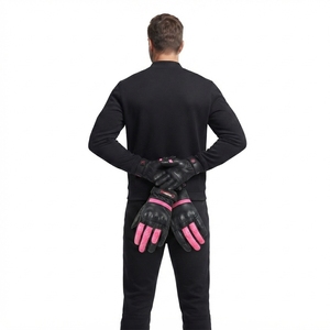 Gants de course unisexes en cuir perforé respirant à doigts entiers avec fermeture auto-agrippante – Édition été Hashbloom International - Product Image 2