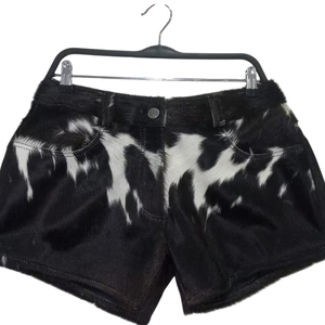 <b>Men's</b> <b>Black</b> <b>Tie</b> Dye Cotton Shorts Mid Waist Button Fly Casual Style Animal Print Short Length - Product Image 2