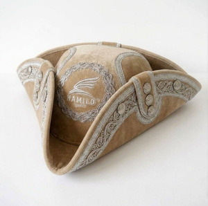 Sombrero de Vaquero Francés de Fieltro de Lana de Alta Calidad con Diseño Único, Sombrero Tricorne Negro para Hombre, Sombreros Triangulares, Guardia de Honor, Sombrero Napoleón - Product Image 6
