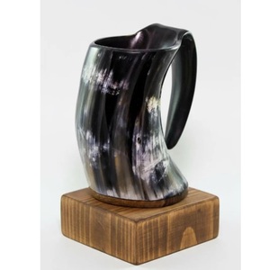 Jarra de Cuerno Rústica Hecha a Mano, Taza de Cerveza de Cuerno de Buey Natural, Accesorios de Bar - Product Image 6