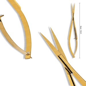 Ciseaux à micro-ressort en acier inoxydable durables faits à la main de nouvelle conception lame droite marque privée pour les ciseaux de coupe de cils - Product Image 5