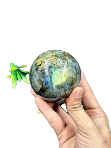Boule de Labradorite polie faite à la main du meilleur fournisseur, pierre précieuse, sphère de cristal de guérison, style féerique bleu, décor à la maison Feng Shui - Product Image 4