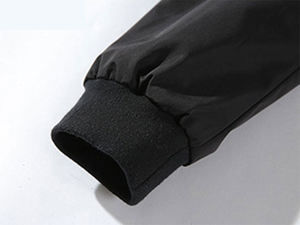 Blouson de motard noir pour homme avec doublure camouflage, résistant à l'eau, fermeture boutonnée, coupe classique, vêtement d'extérieur - Product Image 4