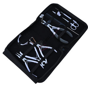 Kit d'outils pour extensions de cheveux blancs, pince à micro-anneaux, pince à bandes adhésives avec applicateur à crochet et boucle, et outil de séparation des mèches. - Product Image 1