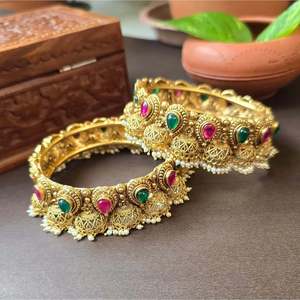 Fashion Bangle Set with Jhumki Earrings 2x6 - Product Image 2