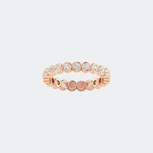 Bague éternité à sertissage clos avec diamants ronds brillants de 1,35 carats au total - Product Image 3