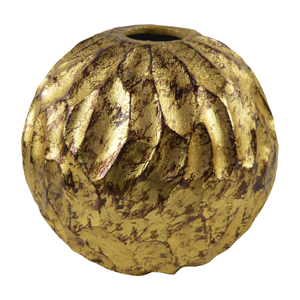 Jarrón Decorativo de Metal Dorado con Acabado Antiguo en Forma de Concha, Adorno para Mesa de Centro, Decoración para el Hogar u Oficina - Product Image 2