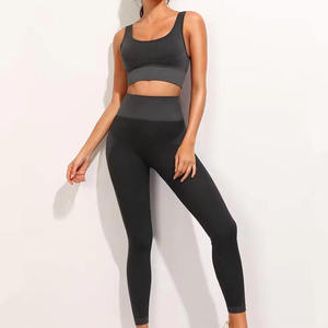 Hot Sale 3-Piece Yoga Set <b>Slimming</b> High-Waist Sports Bra & Shorts for Women Flared <b>Leggings</b> Breathable Spandex/Nylon Tummy - Product Image 3