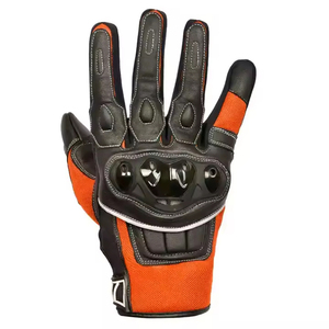 Guantes de Motocicleta de Cuero Negro, Largos hasta la Muñeca, Transpirables, Sin Forro, Estilo Deportivo, para Ciclismo, Primavera/Otoño, Fabricación Directa de Fábrica - Product Image 5