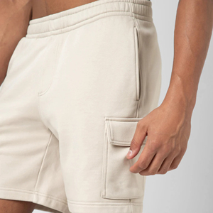 Shorts Bermuda en Coton pour Hommes avec Poches, Taille Élastique, Logo Personnalisé Imprimé sur le Devant, Style Décontracté - Product Image 4