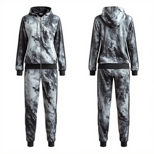 Survêtement de sport unisexe à imprimé écossais, léger, à séchage rapide, en viscose/polyester, avec capuche - Product Image 2