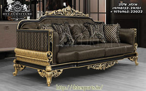 Muebles de Comedor Estilo Barroco Negro y Dorado, Juego de Mesa de Comedor de Lujo Tallada en Negro y Dorado, Comedor Imperial Tallado en Negro y Dorado - Product Image 5