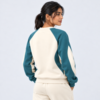 Sweat-shirt pour femme en tissu mélange de coton doux, respirant, confortable, coupe décontractée, coutures durables, style moderne et décontracté, personnalisable OEM