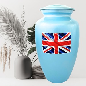 Urna de alta calidad para cenizas con la bandera Union Jack impresa en esmalte - Product Image 2