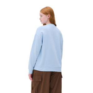 เสื้อสเวตเชิ้ตคอกลมผ้าฝ้ายฟลีซหนานุ่มพิมพ์ลายคุณภาพสูงสำหรับผู้หญิง ทรงปกติ - Product Image 5