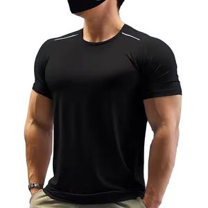 T-shirt de sport pour homme, coupe ajustée, logo personnalisé, compression performante, musculation, entraînement, vêtements de sport, fournisseur - Product Image 2