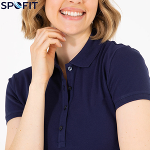 เสื้อโปโลผู้หญิง ระบายอากาศได้ดี น้ำหนักเบา ราคาสมเหตุสมผล สีพื้น รับสกรีนโลโก้ เสื้อยืดโปโลแขนสั้นลำลองสำหรับสุภาพสตรี - Product Image 5
